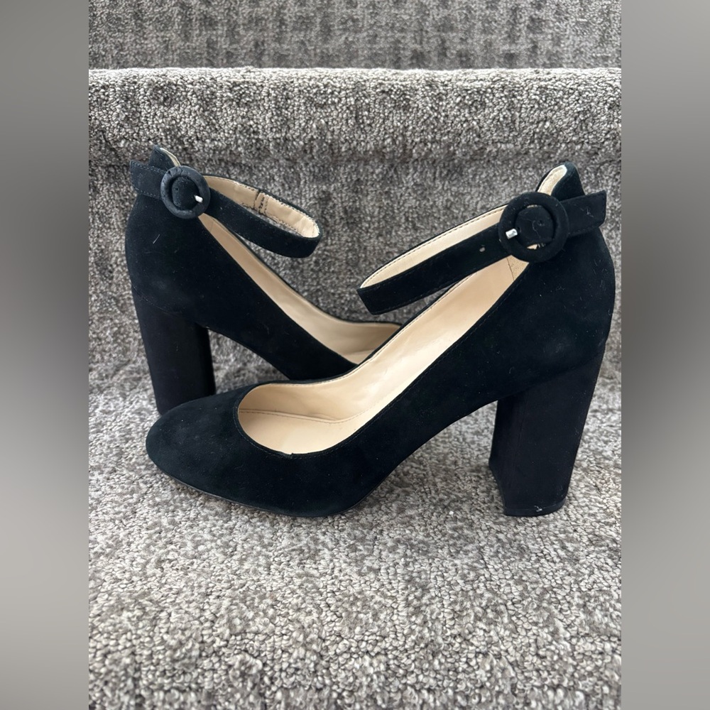 Marc Fisher Suede Block Heel with Strap